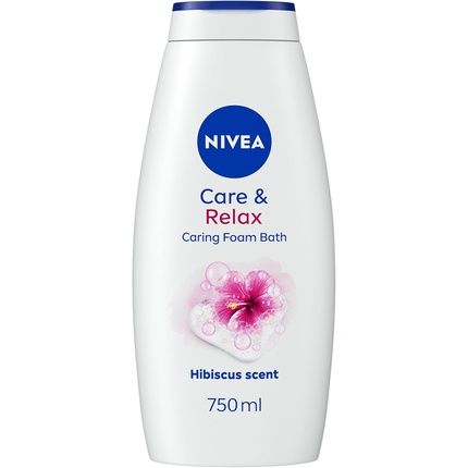 Nivea Caring Foam Relax Shower & Bath Foam 750Ml Nourishing Bath Cream
