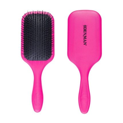 Denman D90L Tangle Tamer Ultra Hairbrush For Long And Strong Hair With Nylon Bristles - Pink