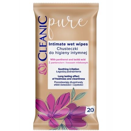 Cleanic Pure Intimate Hygiene Wipes 20 Pieces