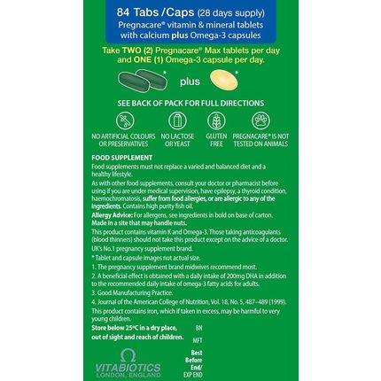 Pregnacare Max Pregnancy Vitamins Supplement With Folic Acid And Omega-3 Dha - Uk'S No.1 Pregnancy Brand By Vitabiotics - Image 3