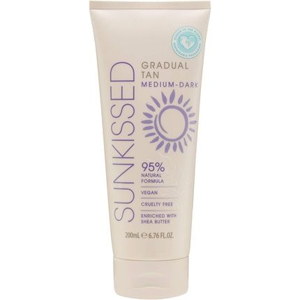 Sunkissed Gradual Tan Medium - Dark 200Ml 95% Natural Formula Vegan Cruelty Free Shea Butter