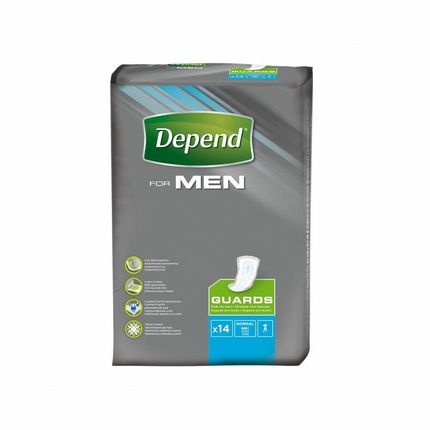 Depend Guards For Men Maximum Absorbency Incontinence Protection 14 Guards