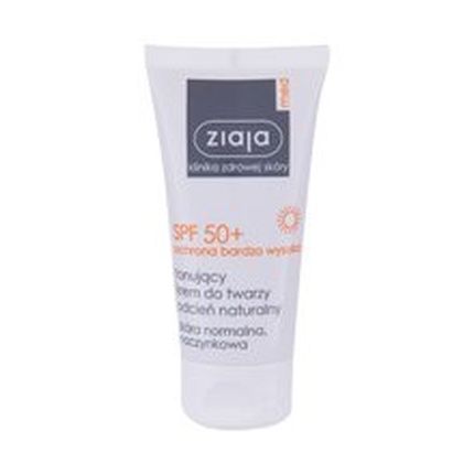 Ziaja Med Protective Tinted Cream Spf50 Sunscreen For Face Natural