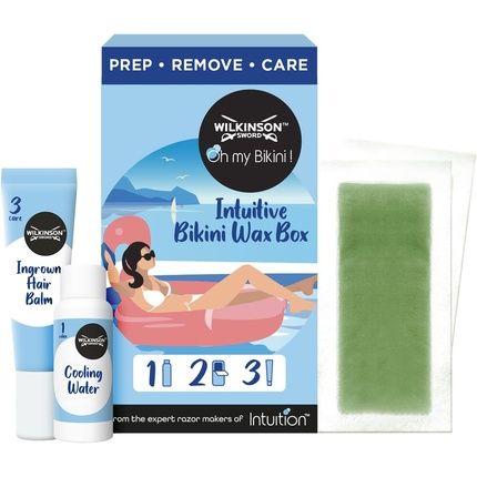 Wilkinson Sword Intuition Bikini Wax Kit For Women 3 Step Hair Removal Kit