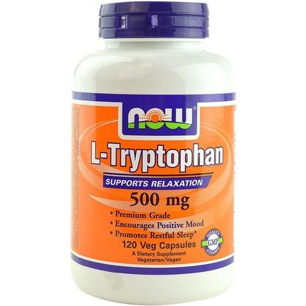 Now Foods L-Tryptophan 500Mg Vegetarian Capsules 120 Count