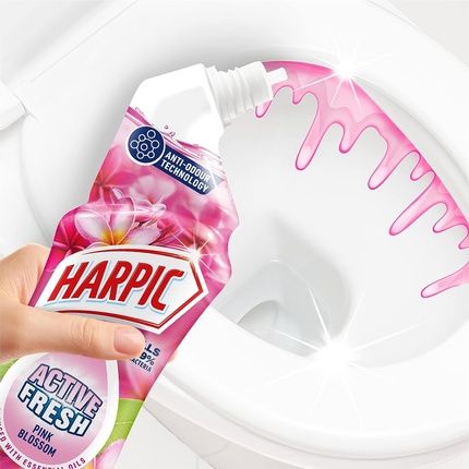 Harpic Active Fresh Toilet Cleaner Gel Removes Limescale And Stains Pink Blossom 1 Count - Image 3