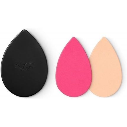 Kiko Milano Beauty Duo Mirror & Sponge Cover Case With Mirror And Two Sponge Applicators For Foundations And Liquid Concealers