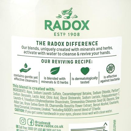Redox Mineral Therapy Antibacterial Hand Wash Care & Moisturise 250Ml - Image 3