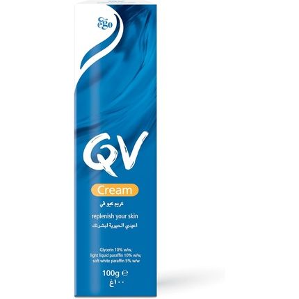 Qv Cream With 10% Glycerin 100G Rich Protective Moisturizer For Sensitive Dry Skin Fragrance Free Noncomedogenic Body Cream Hydrating Skin Care For Eczema Psoriasis Dermatitis Tube 100G
