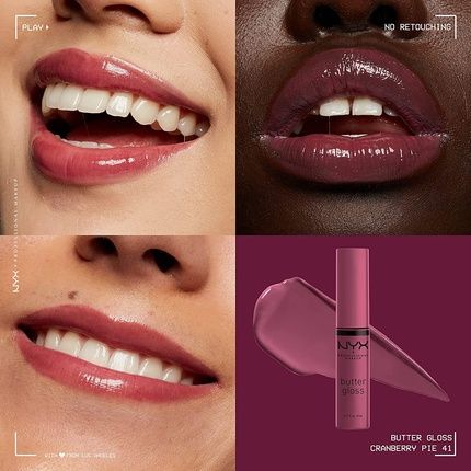 Nyx Professional Makeup Butter Lip Gloss In Cranberry Pie - Image 3