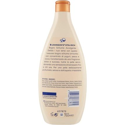 Vitarich Smoothies Body Wash With Yogurt Peach & Coconut 750Ml - Image 3
