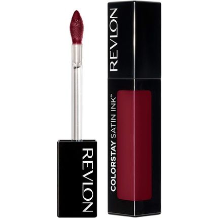 Revlon Colorstay Satin Ink Long Lasting Lipstick With Moisturizing Formula Blackcurrant Seed Oil And Vitamin E Color 021 Partner In Wine