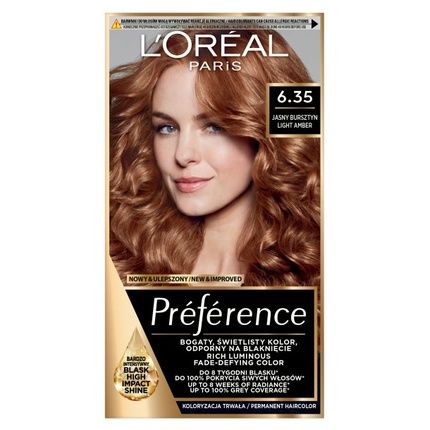 L'Oreal Recital Preference Hair Color 6.35 Light Amber