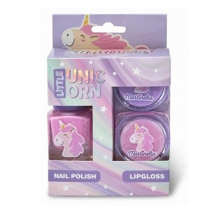 Little Unicorn Mini Set Trio Nail Polish Set 4Ml + Lip Gloss 2X6Ml