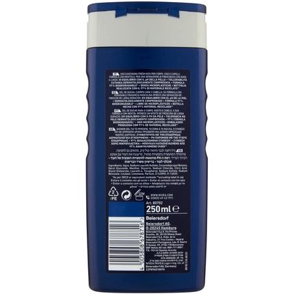 Nivea Men Freshkick Refreshing + Menthol Shower Gel 3-In-1 For Body, Face & Hair 250Ml - Image 3