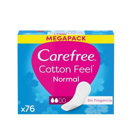 Carefree Cotton Hygiene Liners 76 Pieces