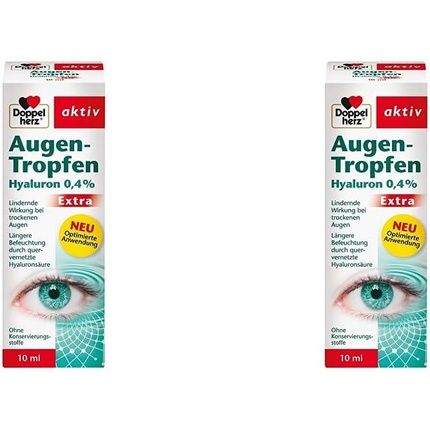 Doppelherz Hyaluron Eye Drops 0.4% Soothing Relief For Dry And Irritated Eyes 10Ml