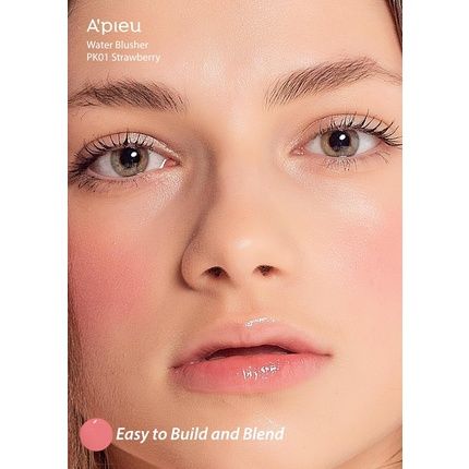 A'Pieu Juicy-Pang Water Blusher I'M Strawberry Korean Liquid Blush For Cheeks K Beauty Makeup 1 Count - Image 3