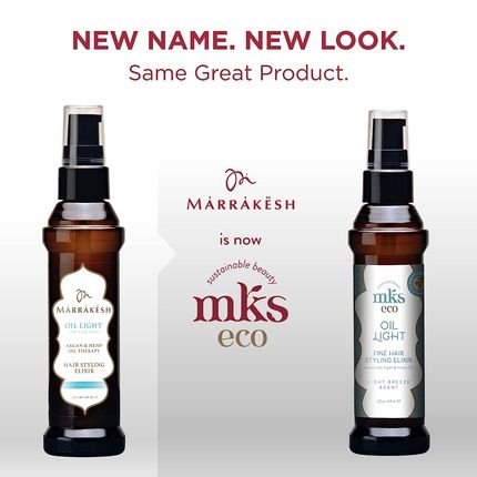 Mks Eco Oil Light Hair Styling Elixir Moroccan Argan And Hemp Seed Oil 2 Fl Oz