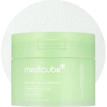 Medicube Soothing And Hydrating Toning Pads For Sensitive And Problematic Skin Exosome Cica Calming Pad 100 Pcs