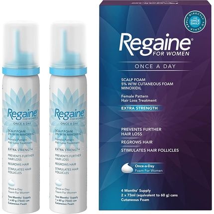Regaine For Women Hair Growth And Hair Loss Prevention Scalp Foam With Minoxidil 73Ml - Pack Of 2