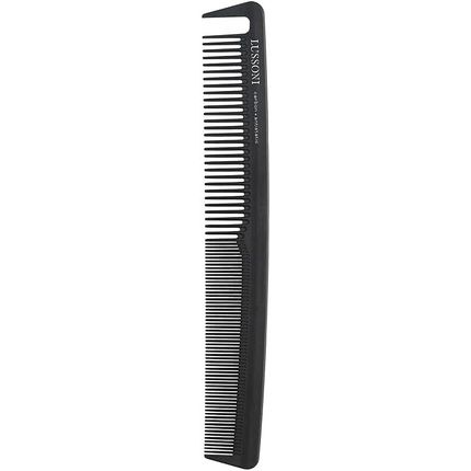 T4B Lussoni Cutting Comb Shatterproof Carbon Hair Cutting Comb For All Hair Types With Antistatic And Negative Ions Coarse And Fine Teeth 126