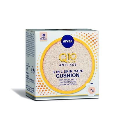Q10 Plus Anti Age 3 In 1 Skin Care Cushion 01 Light Medium 15G