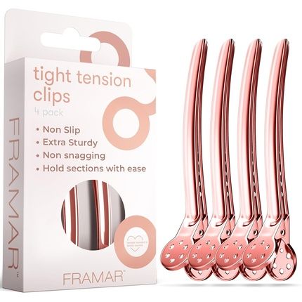 Framar Rose Gold Hair Clips For Styling - Tight Tension