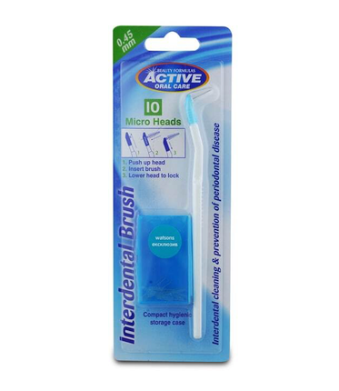 فرشاة تنظيف ما بين الأسنان للعناية بالفم بأطراف قابلة للتبديل 0.45 ملم، 10 قطع