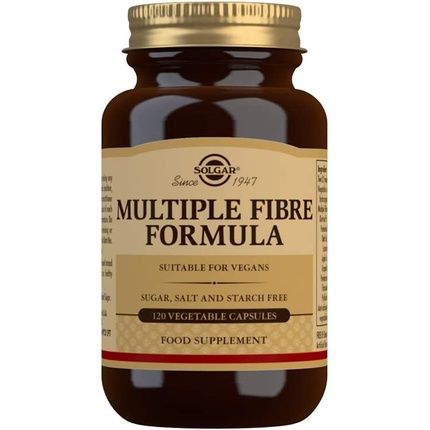 Solgar Multiple Fibre Formula Vegetable Capsules Fibre Supplement For Digestive Support Soluble And Insoluble Fibre Vegan