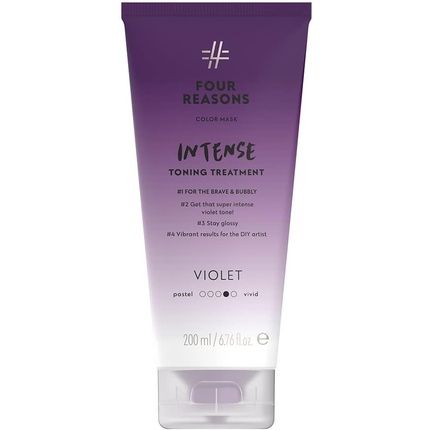 Four Reasons Color Mask Intense Violet Intensive Toning Treatment Color Depositing Conditioner Semi Permanent Hair Dye 100 Vegan 676 Fl Oz