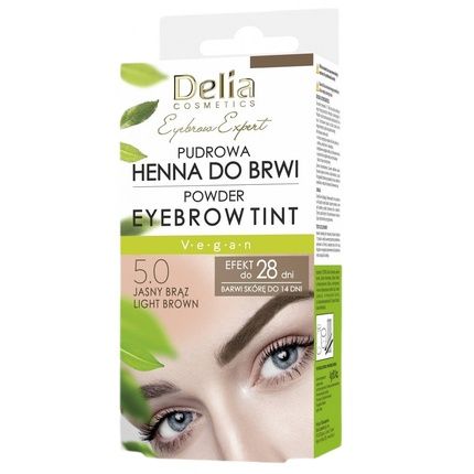 Delia Powdered Eyebrow Henna 5.0 Light Brown 4G