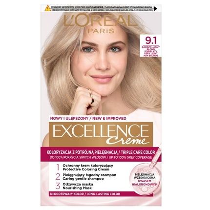 L'Oreal Excellence Creme Hair Color 9.1 Bj Blond Pop