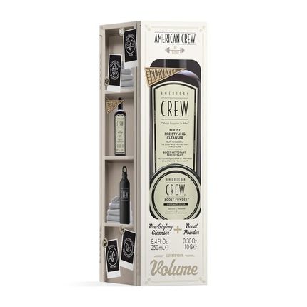 American Crew Boost Duo Set With Pre-Styling Cleanser 250Ml And Boost Powder