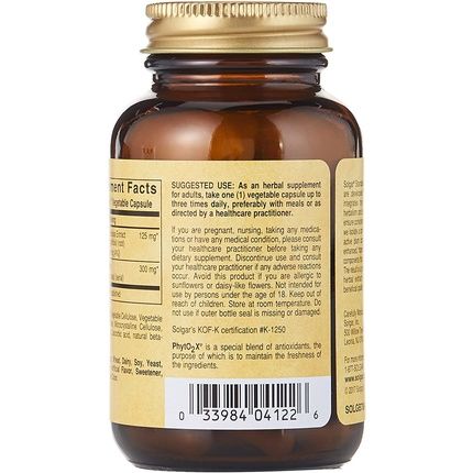 Solgar Standardized Full Potency Echinacea Herb Extract 60 Vegetable Capsules