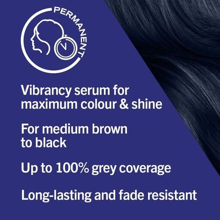 Schwarzkopf Live Intense Colour Permanent Black Blue Hair Dye With Built-In Vibrancy Serum 1 Count Cosmic Blue 090