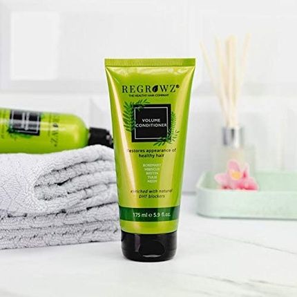 Regrowz Volume Conditioner With Hibiscus Trigonella Fruit Extracts And Tea Tree Oil Enriched With Natural Dht Blocker 175G 5.9 Fl.Oz.