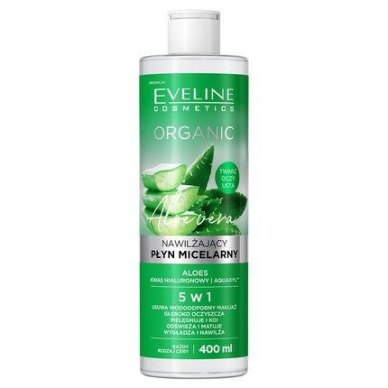 Eveline Organic Moisturizing Micellar Liquid For All Skin Types Aloe 400Ml