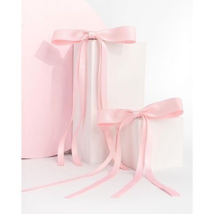 Brushworks Satin Hair Bow Duo Pink - Image 3