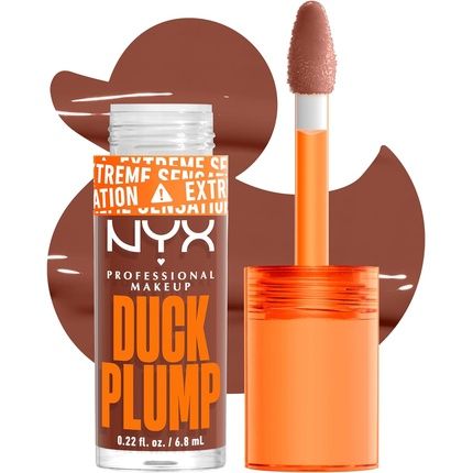 Nyx Professional Makeup Lip Plumping Gloss Intense Colour High Pigmentation Extreme Shine Infused With Spicy Ginger Vegan Formula Duck Plump Mocha Me Crazy