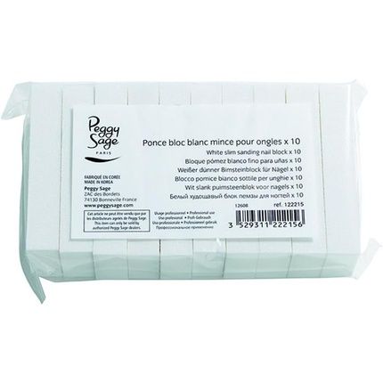 Pack Of 10 Thin White Nail Files