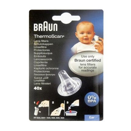 Braun Thermoscan Lensfilter Lf40 Navulset Disposable Lens Filters For Thermometer Pack Of 40