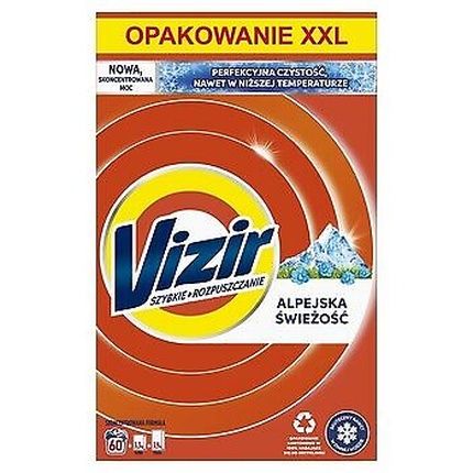 Vizir Alpine Fresh Laundry Detergent Xxl Pack 60 Washes 3.3Kg