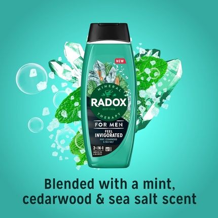 Radox Mineral Therapy Feel Invigorated 2In1 Shower Gel & Shampoo For Men - Image 3
