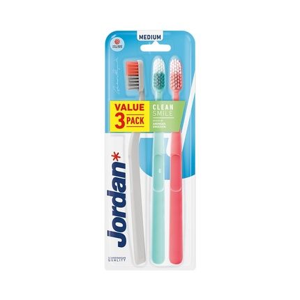 Clean Smile Medium Toothbrush 3 Pack