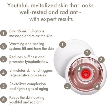 Geske Smartappguidedtm Sonic Cool & Warm Face & Body Massager 9 In 1 Electric