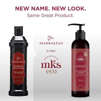 Earthly Body Mks Eco Hydrate Conditioner Nourish Moisturize Hair Protect Against Breakage Moroccan Argan Oil Hemp Seed Oil Vegan Cruelty Free Original 10 Ounce