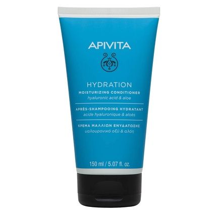 Apivita Hydration Moisturizing Conditioner For All Hair Types With Vitamin E And Hyaluronic Acid 5.07 Fl Oz