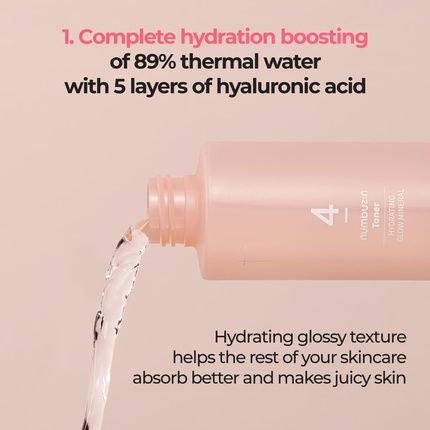 Numbuzin No.4 Hydrating Glow Mineral Toner With Thermal Water And Hyaluronic Acid