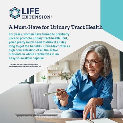 Life Extension Cran-Max Cranberry Whole Fruit Concentrate 60 Vcaps 500Mg - Image 3